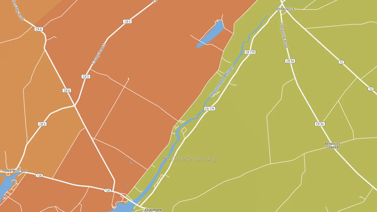 Herrick Grove, NY Map of Burglary Rates