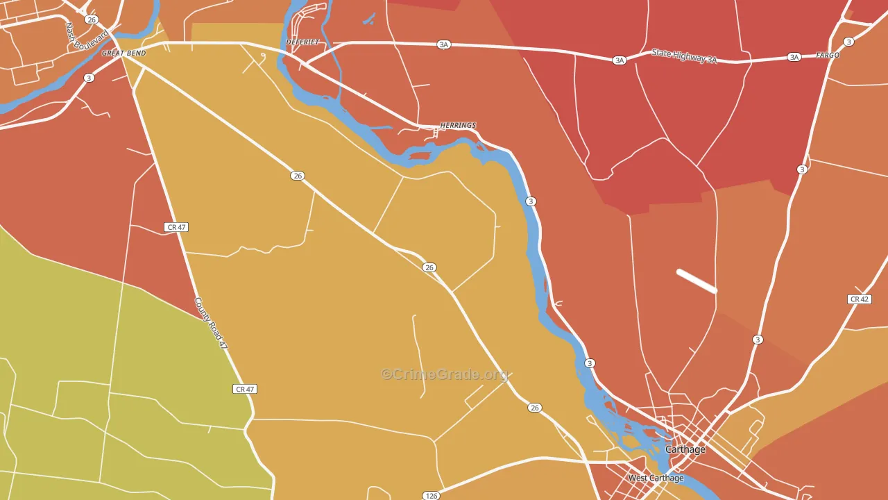 Herrings, NY Map of Burglary Rates