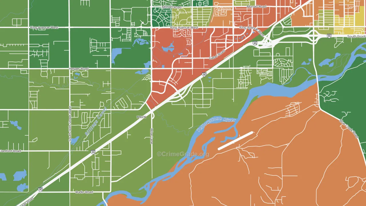 Hesper, MT Map of Burglary Rates