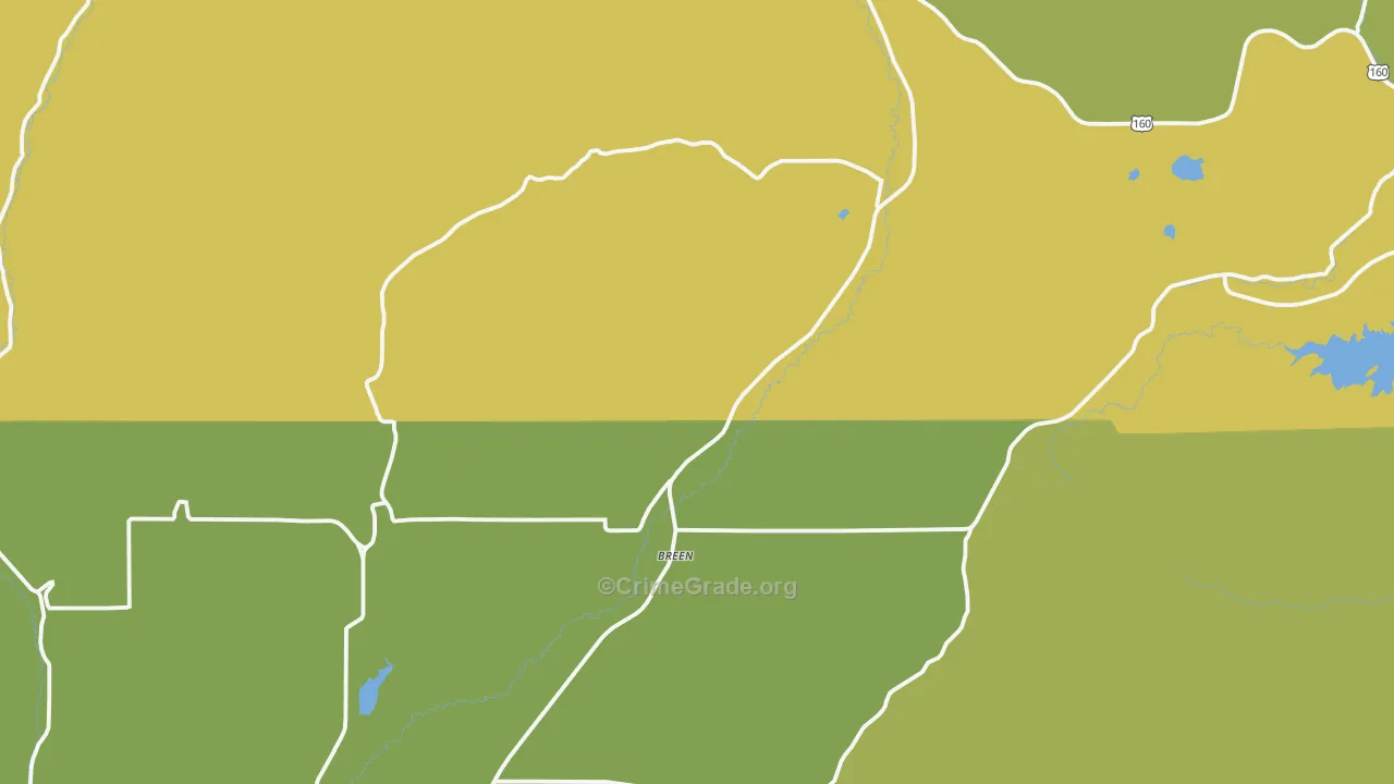 Hesperus, CO Map of Burglary Rates