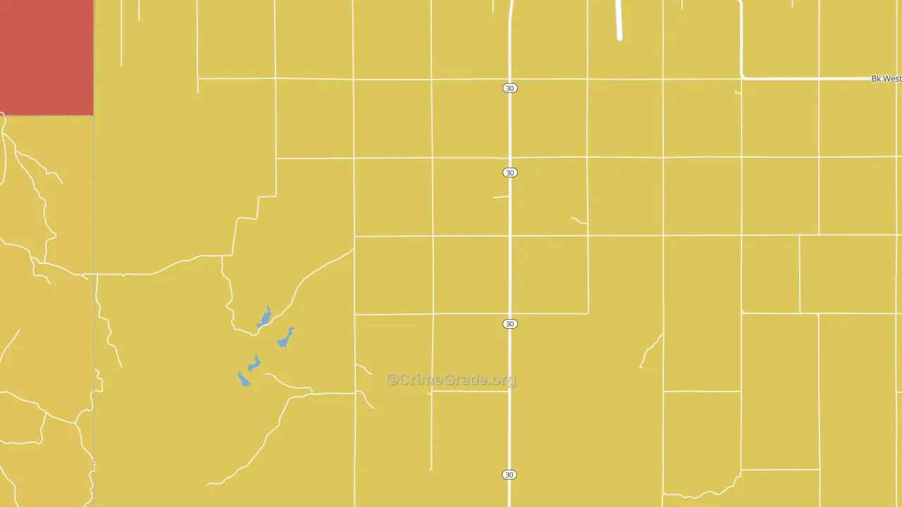 Hext, OK Map of Burglary Rates