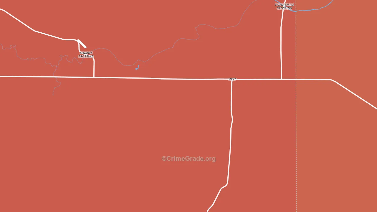 Hext, TX Map of Burglary Rates