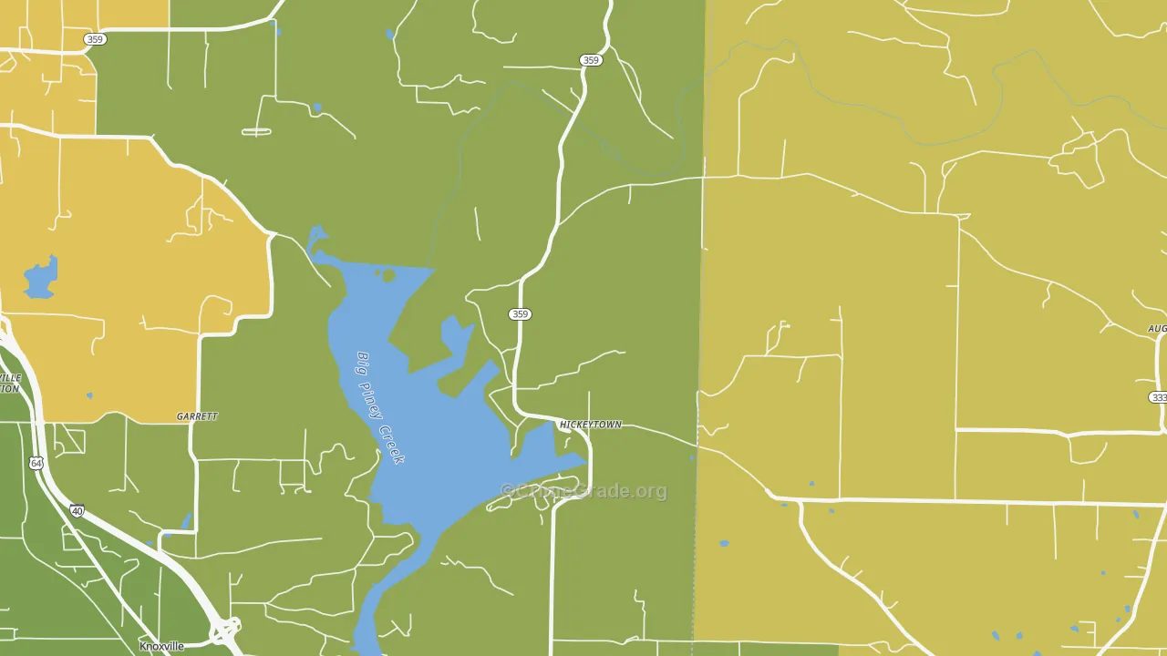 Hickeytown, AR Map of Burglary Rates