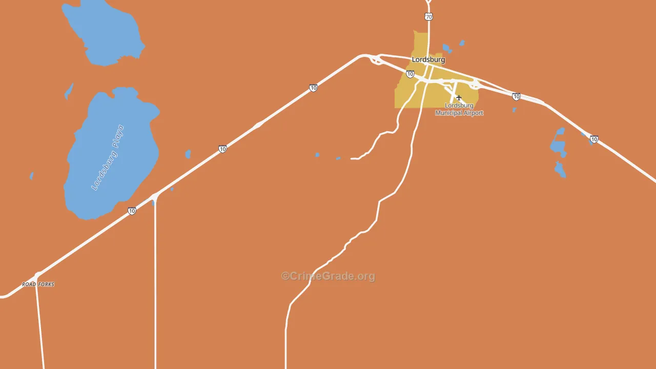 Hidalgo County, NM Map of Burglary Rates