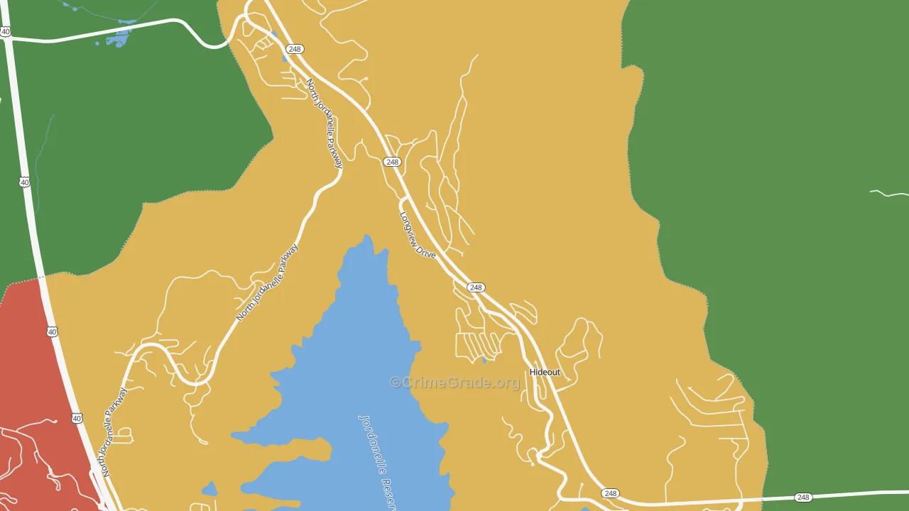 Hideout, UT Map of Burglary Rates