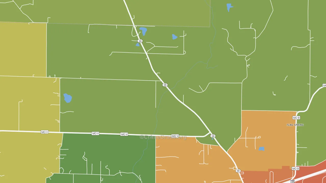 High Gate, MO Map of Burglary Rates