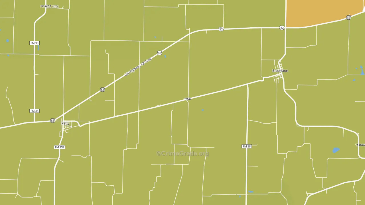 High, TX Map of Burglary Rates