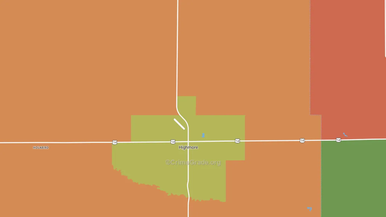 Highmore, SD Map of Burglary Rates