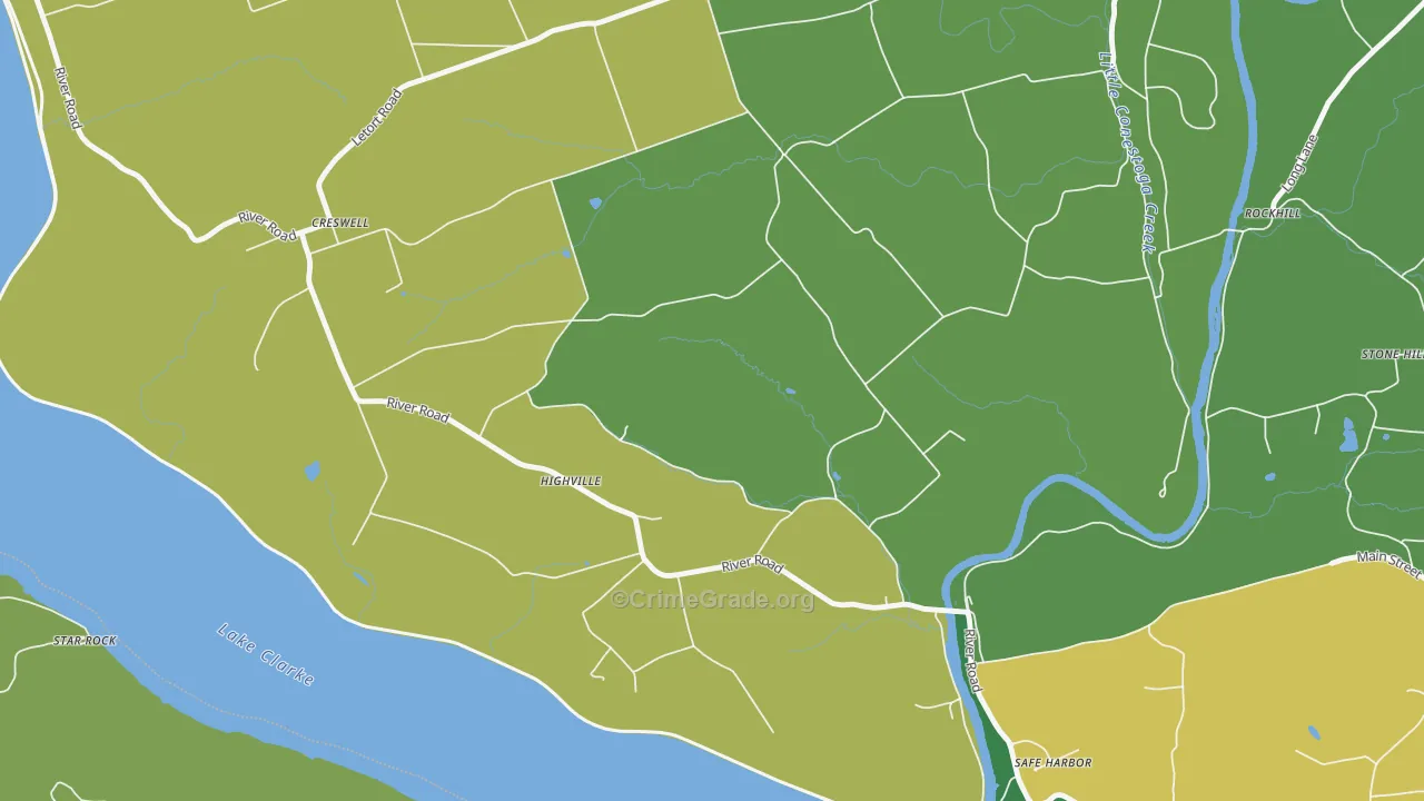 Highville, PA Map of Burglary Rates