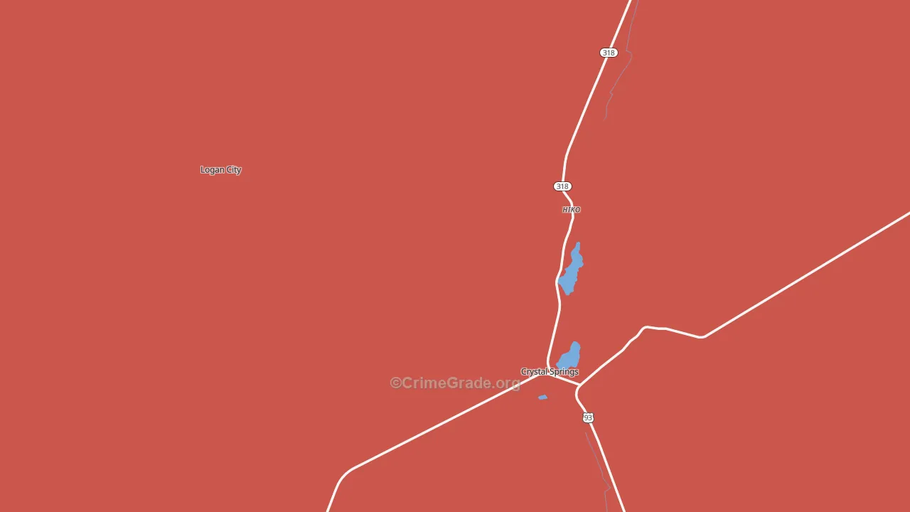 Hiko, NV Map of Burglary Rates