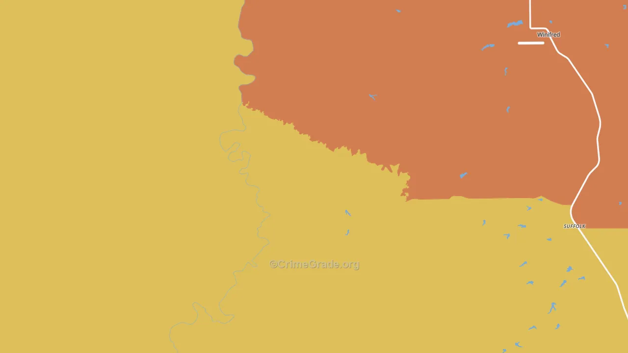Hilger, MT Map of Burglary Rates