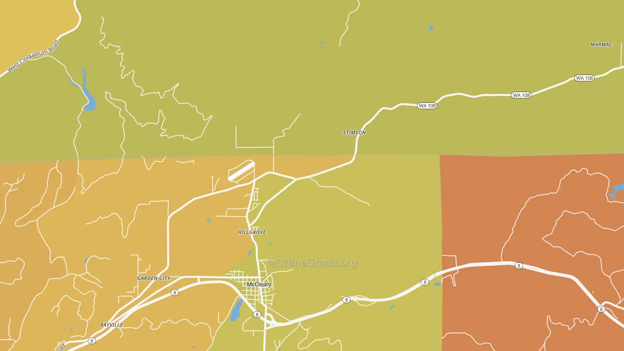 Hillgrove, WA Map of Burglary Rates