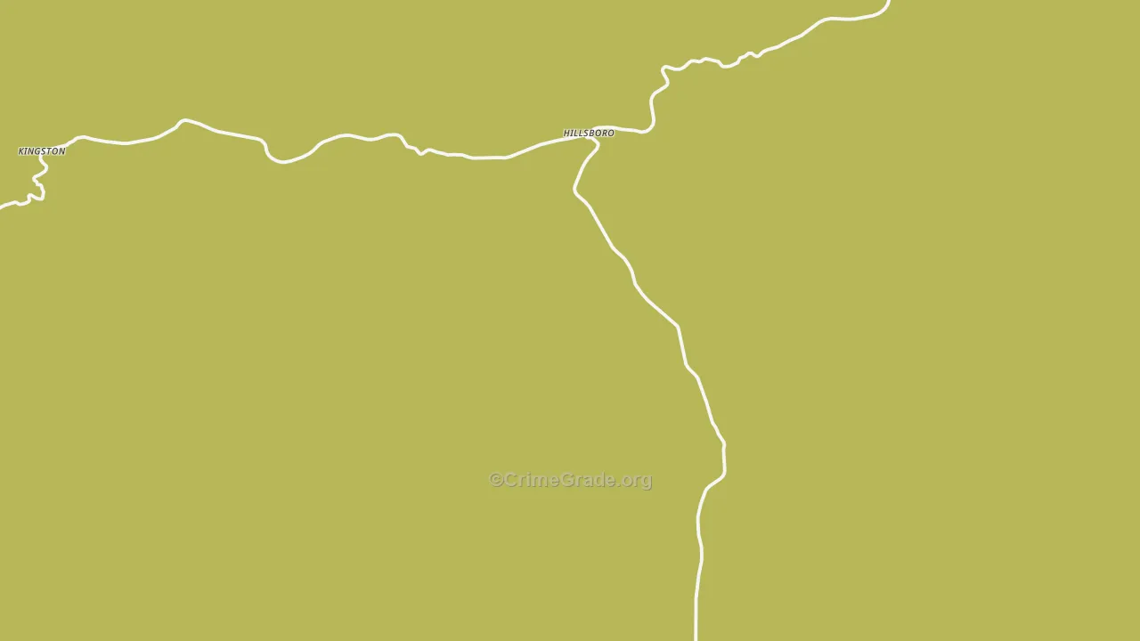 Hillsboro, NM Map of Burglary Rates