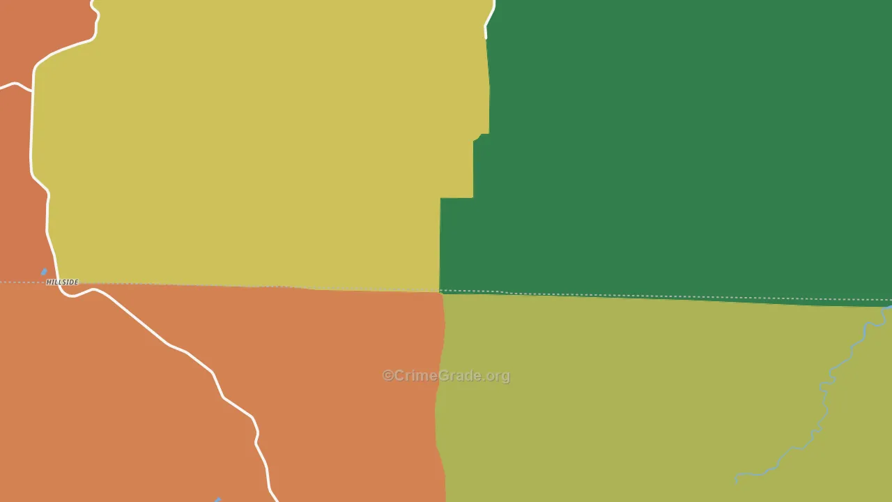 Hillside, CO Map of Burglary Rates