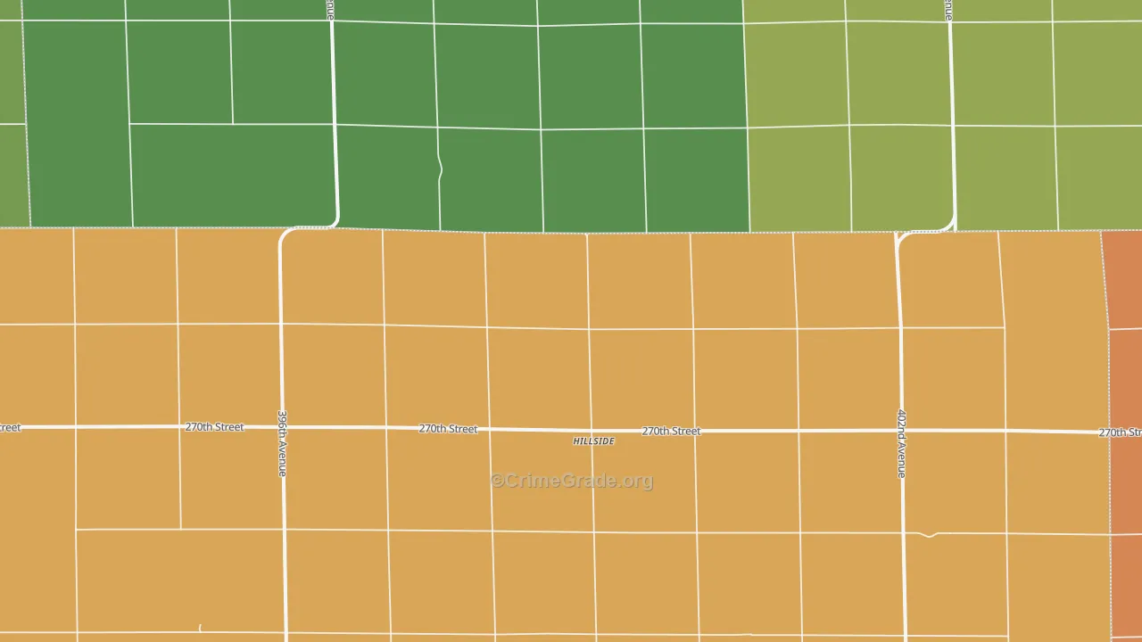 Hillside, SD Map of Burglary Rates