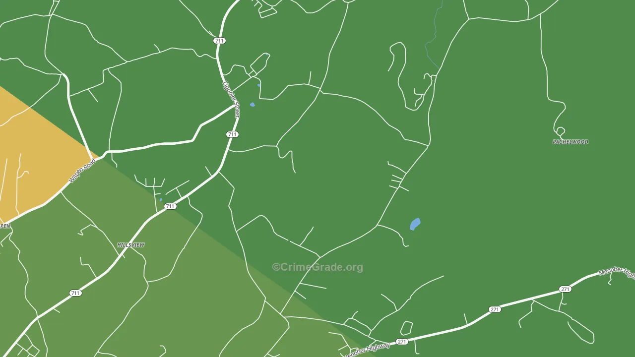 Hillsview, PA Map of Burglary Rates