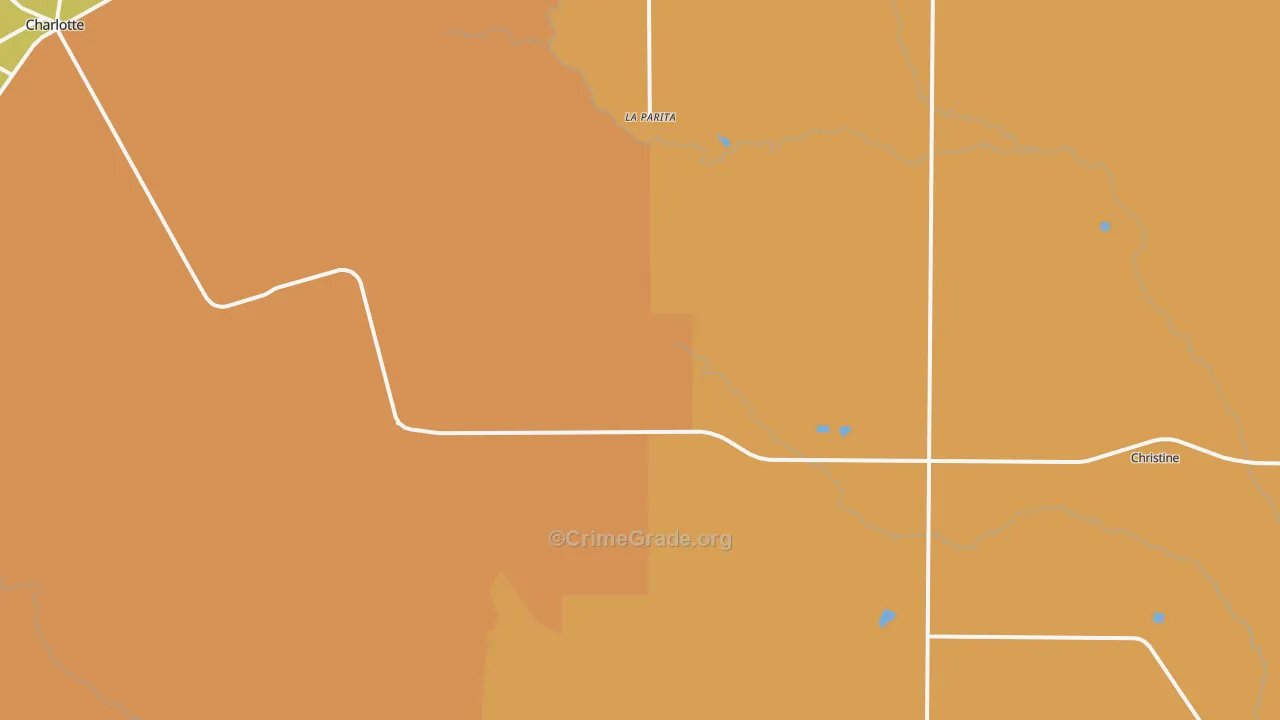 Hindes, TX Map of Burglary Rates