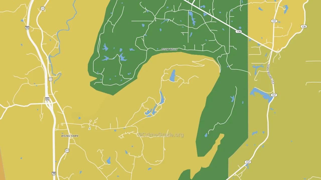 Hinkles, GA Map of Burglary Rates