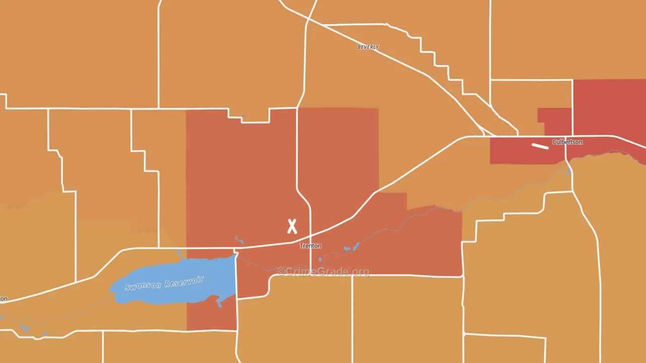 Hitchcock County, NE Map of Burglary Rates