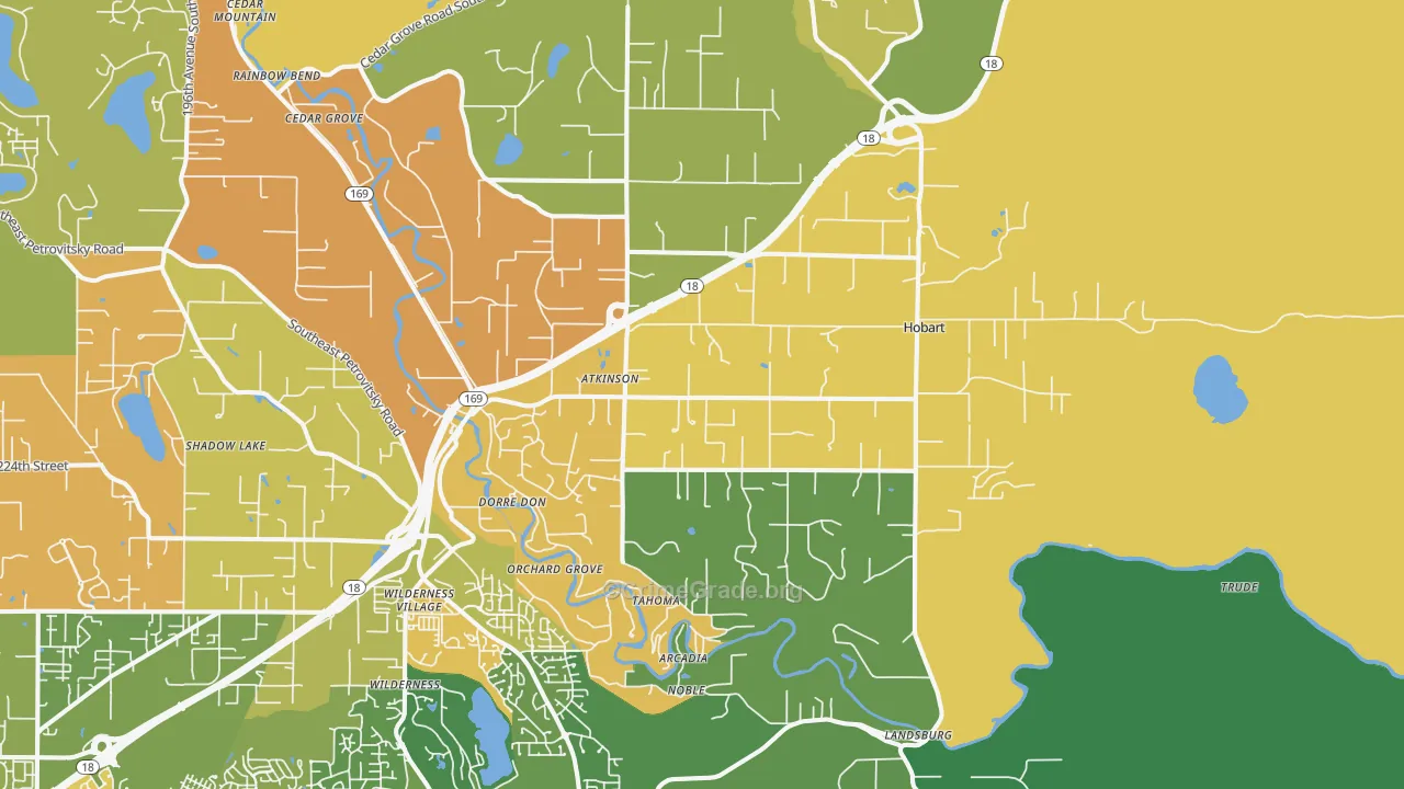 Hobart, WA Map of Burglary Rates