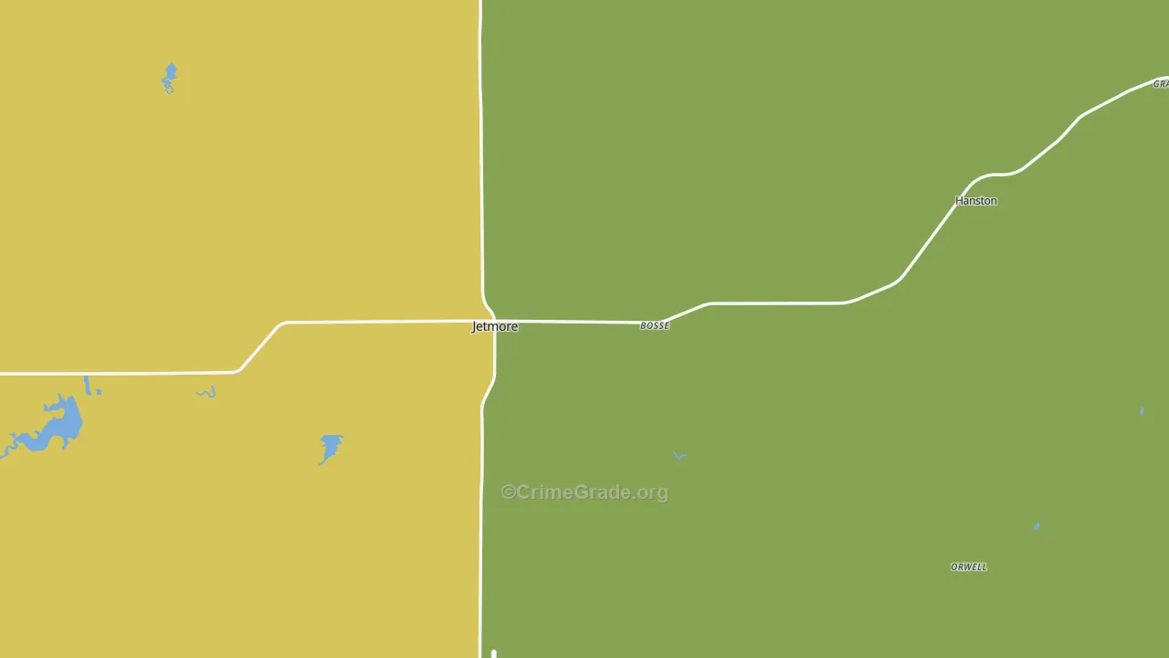 Hodgeman County, KS Map of Burglary Rates