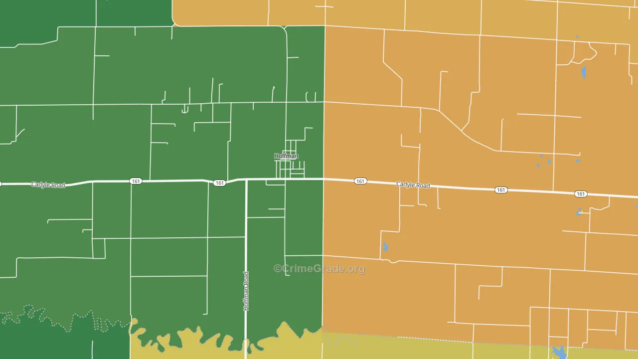 Hoffman, IL Map of Burglary Rates