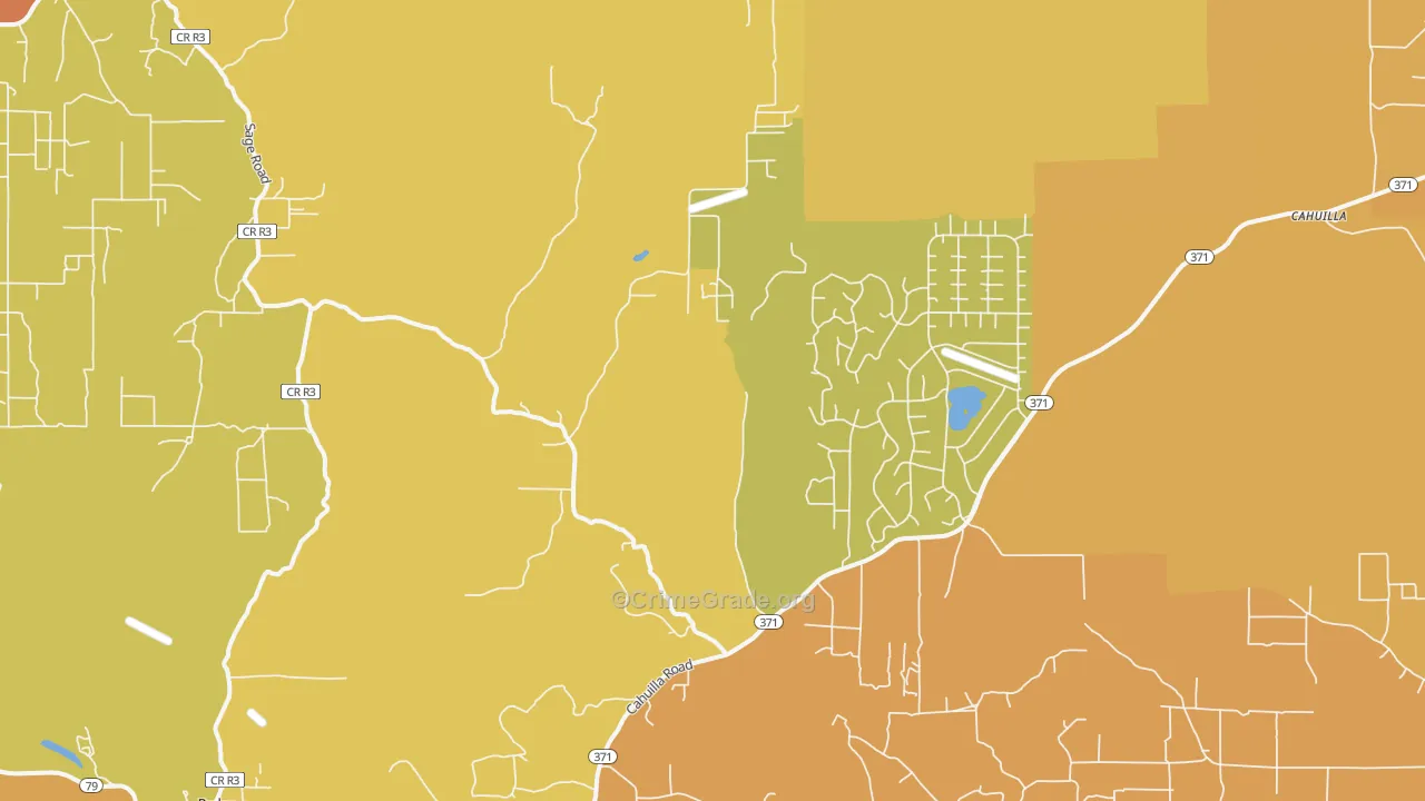 Holcomb Village, CA Map of Burglary Rates