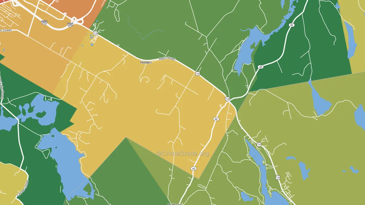 Holden, ME Map of Burglary Rates