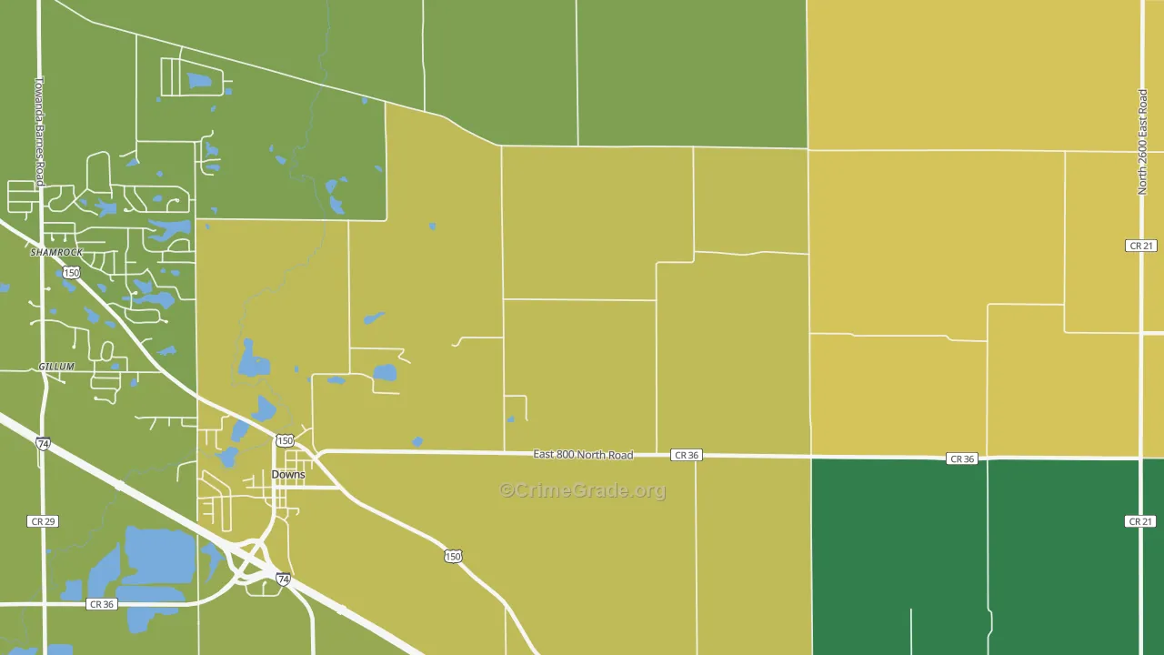 Holder, IL Map of Burglary Rates