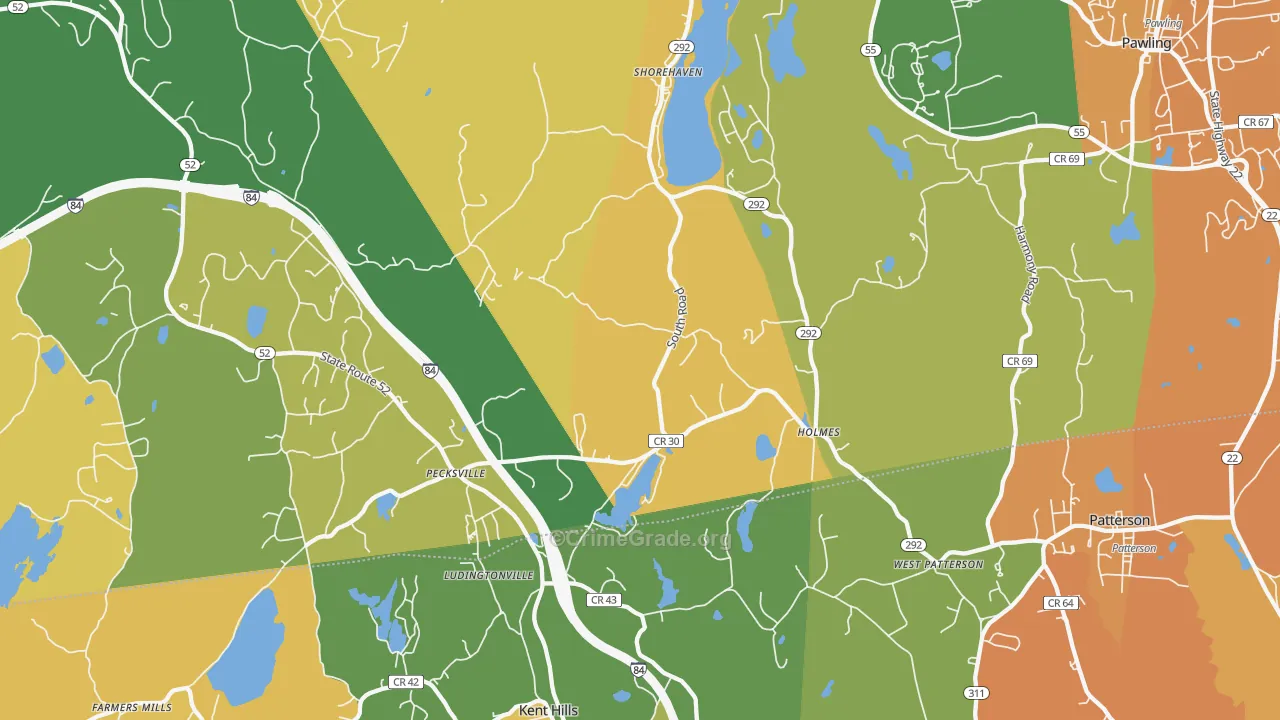 Holmes, NY Map of Burglary Rates