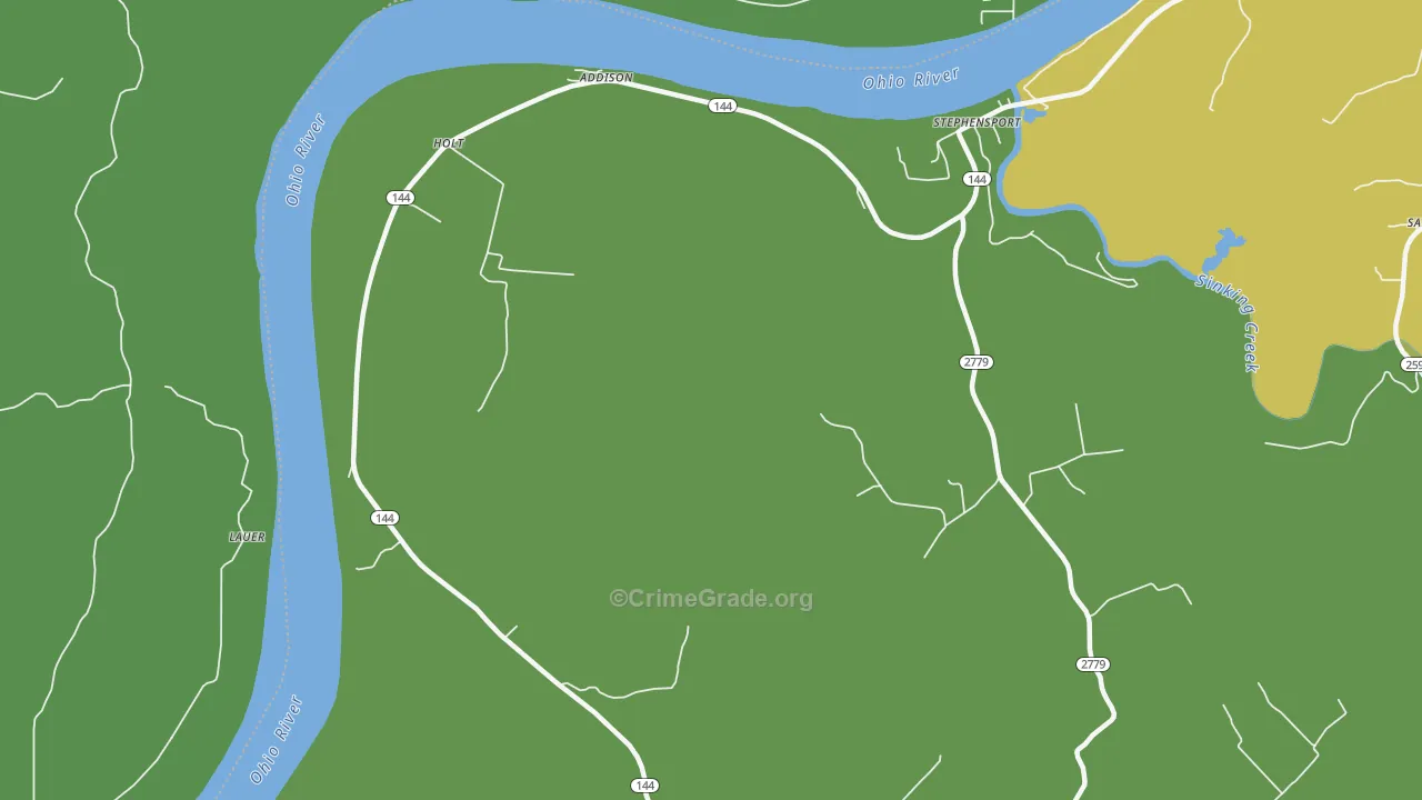 Holt, KY Map of Burglary Rates