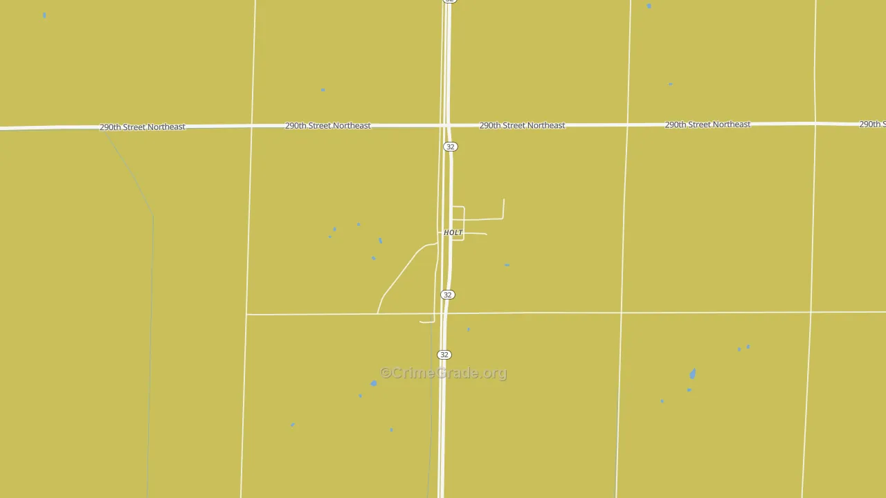 Holt, MN Map of Burglary Rates
