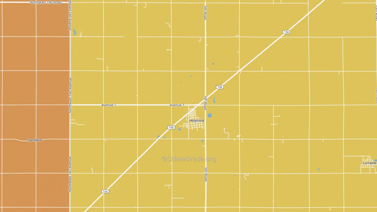 Holyrood, KS Map of Burglary Rates