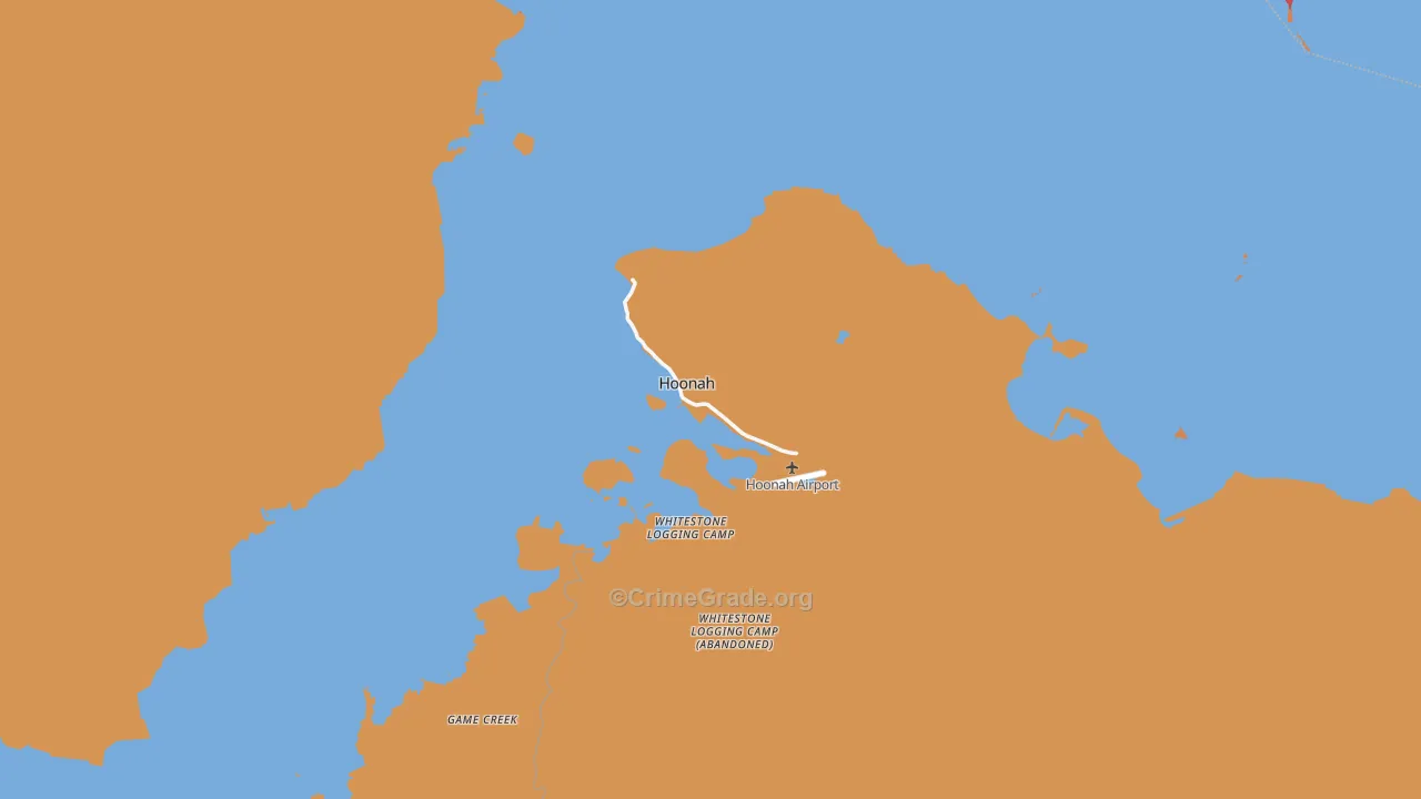 Hoonah, AK Map of Burglary Rates