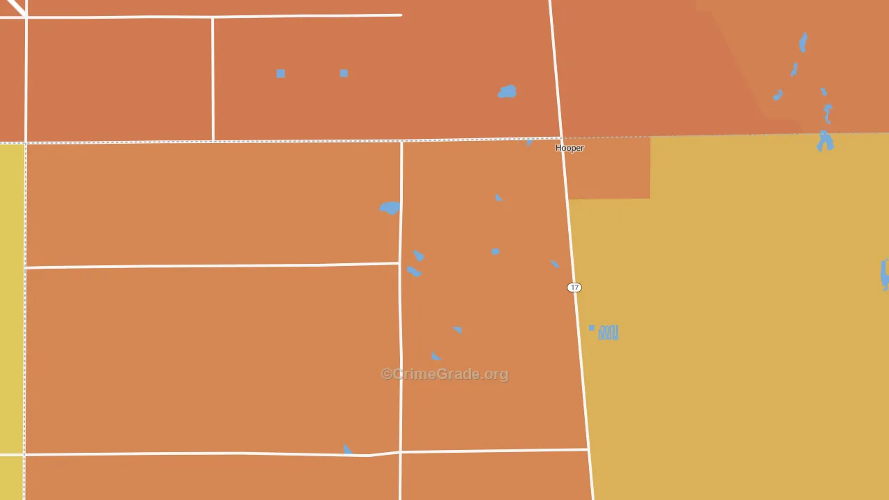 Hooper, CO Map of Burglary Rates