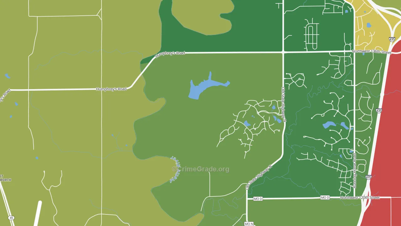 Hoover, MO Map of Burglary Rates