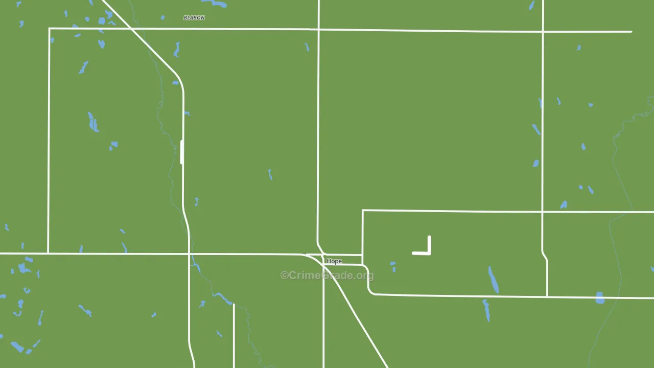 Hope, ND Map of Burglary Rates