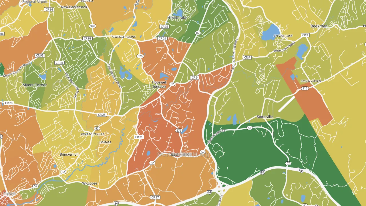 Hopewell Junction, NY Map of Burglary Rates