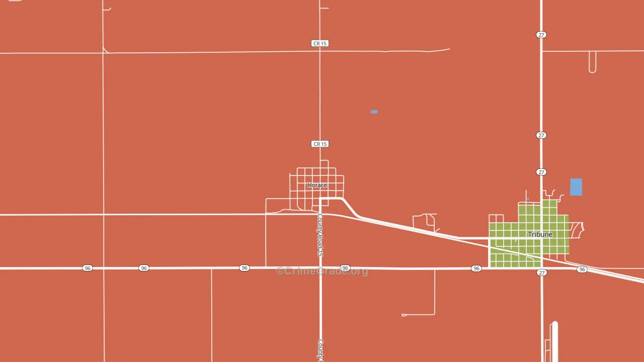 Horace, KS Map of Burglary Rates