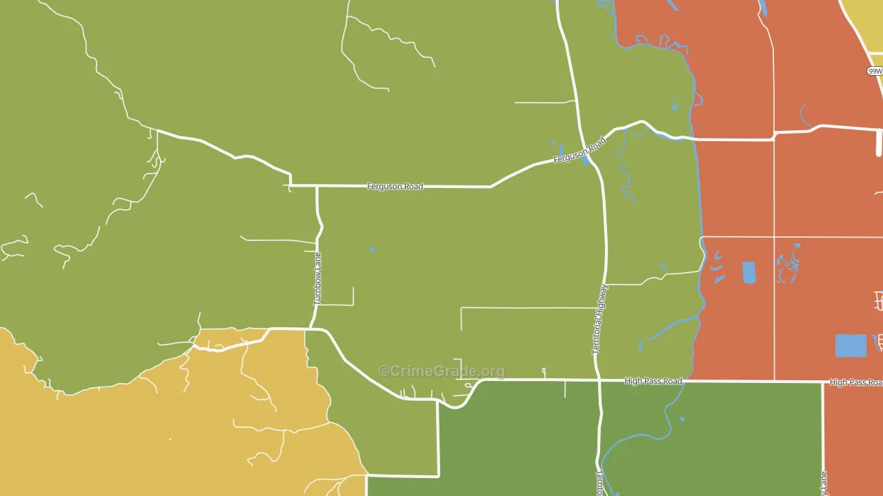 Horton, OR Map of Burglary Rates