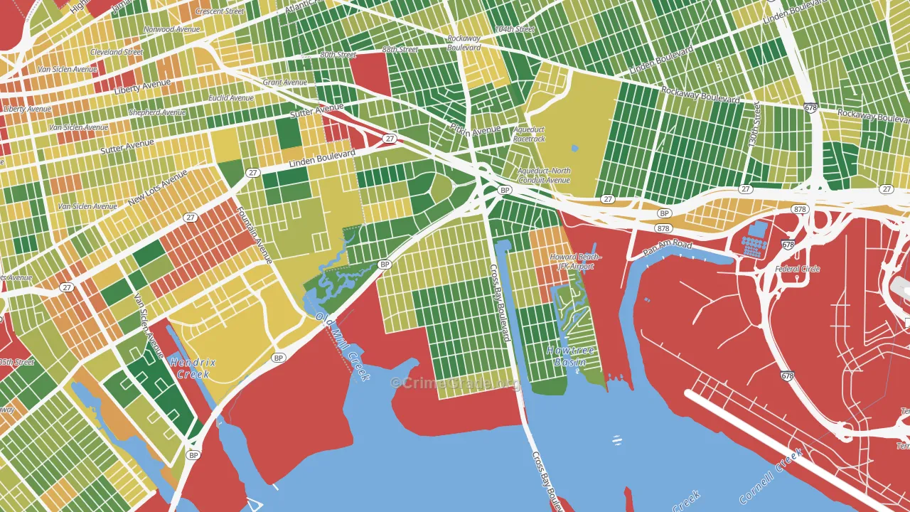 Howard Beach, Queens, NY Map of Burglary Rates
