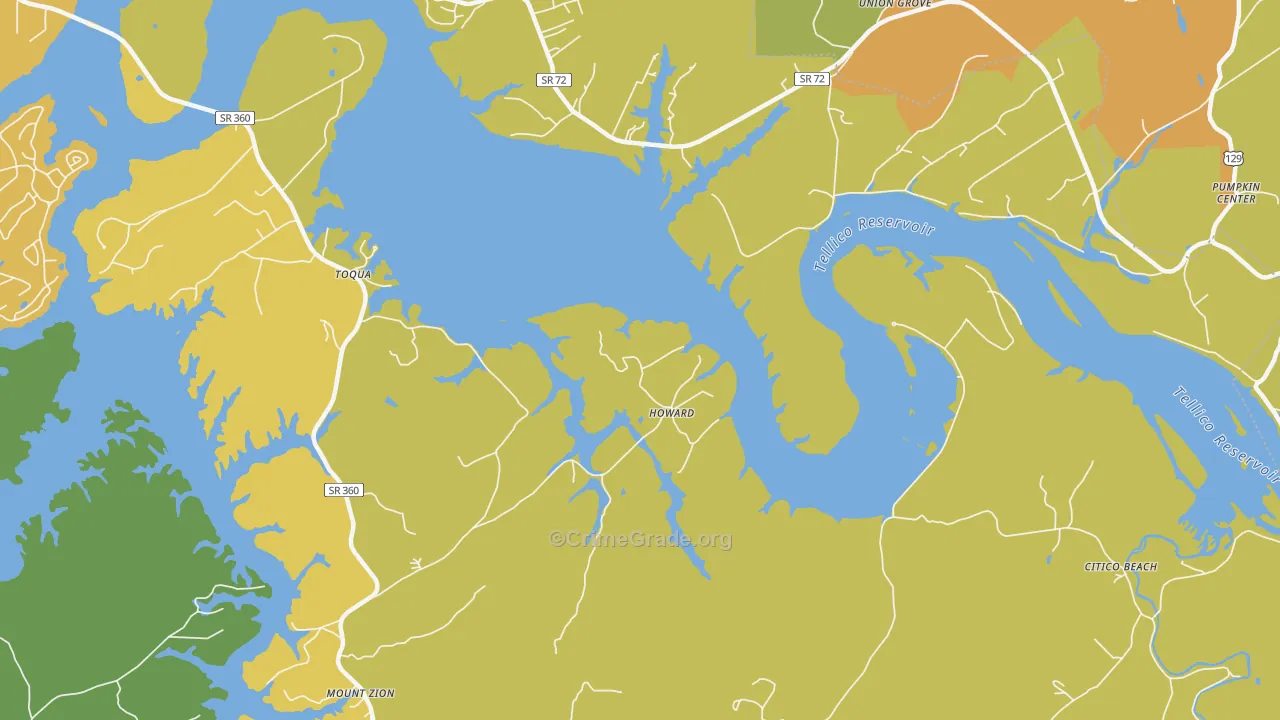 Howard, TN Map of Burglary Rates