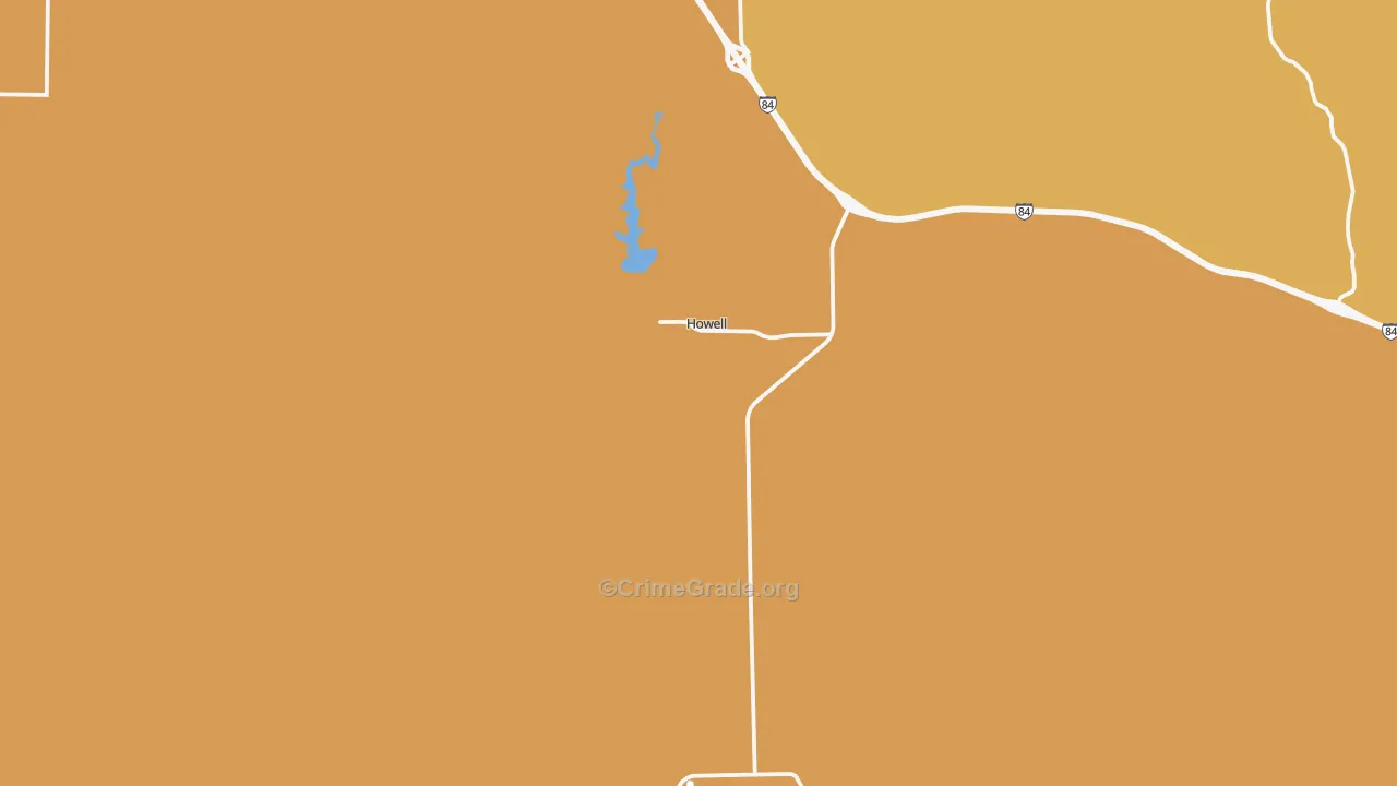 Howell, UT Map of Burglary Rates