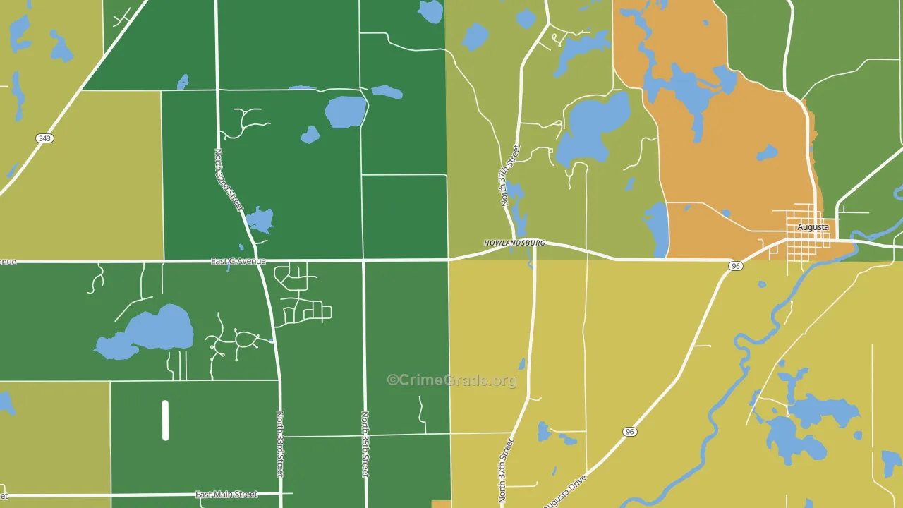Howlandsburg, MI Map of Burglary Rates