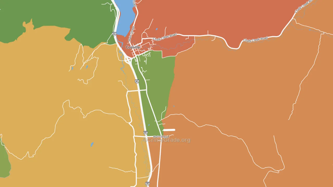Hoytsville, UT Map of Burglary Rates