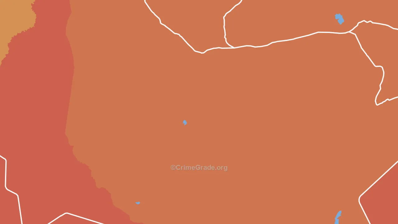 Huachuca Terrace, AZ Map of Burglary Rates