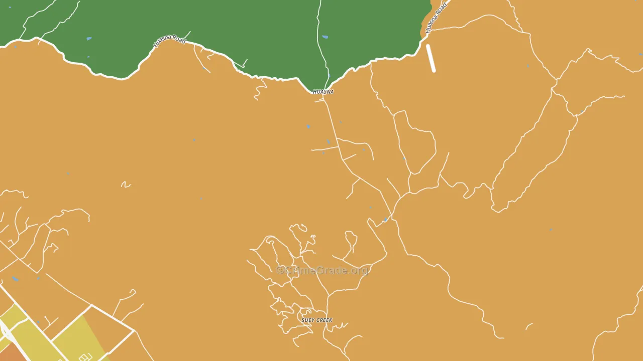 Huasna, CA Map of Burglary Rates