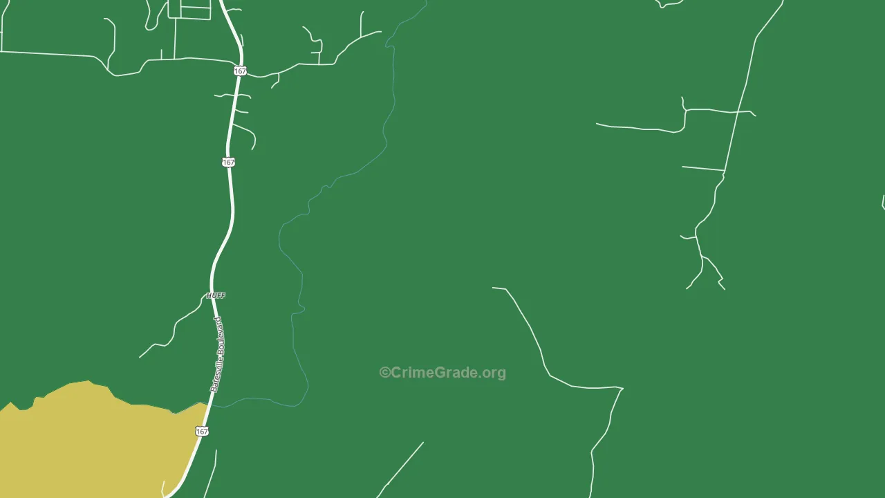 Huff, AR Map of Burglary Rates