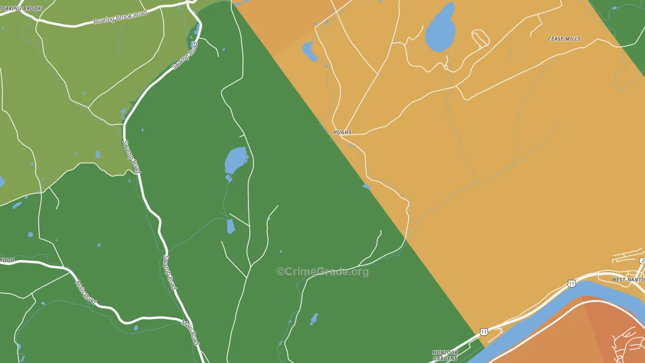 Hughs, PA Map of Burglary Rates