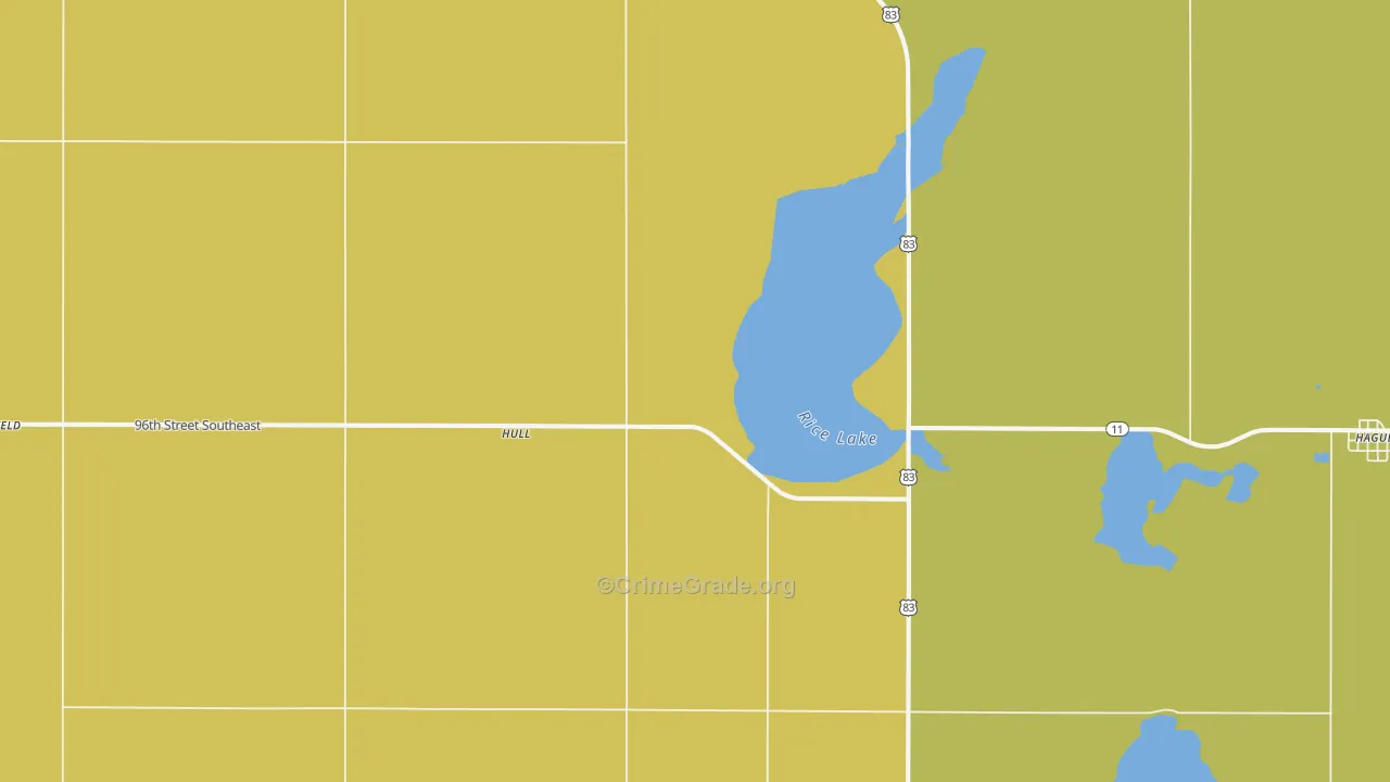 Hull, ND Map of Burglary Rates